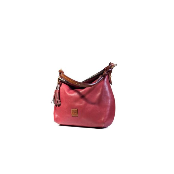 Dooney & Bourke Florentine Handbag Red Leather The 'Twist Strap Hobo' - Picture 12 of 12